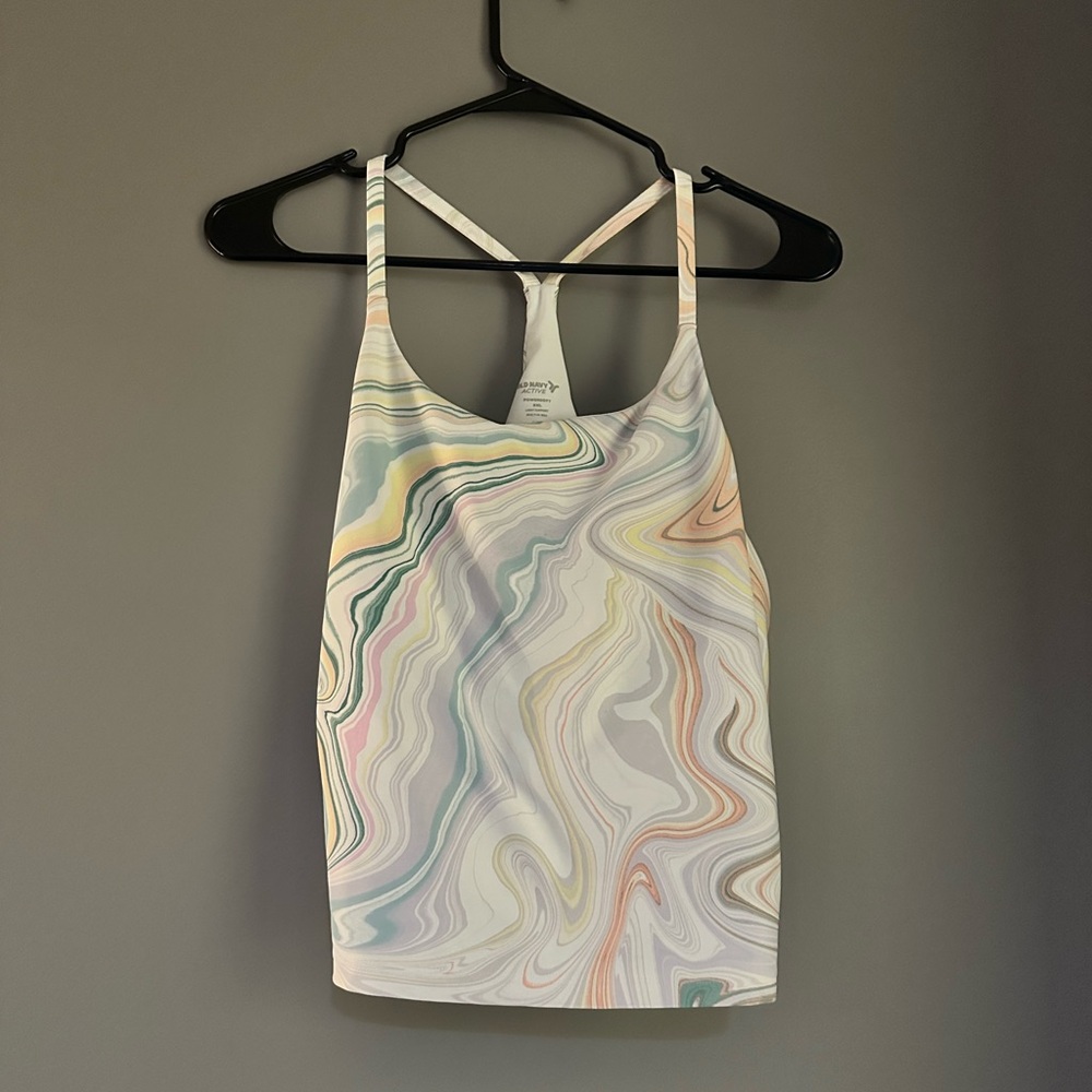 Old Navy Power Soft Marble Print Women's Workout Tank